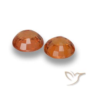Pedras preciosas de Safira Laranja Médio natural de 1.25 ct, Redondo, VVS-VS