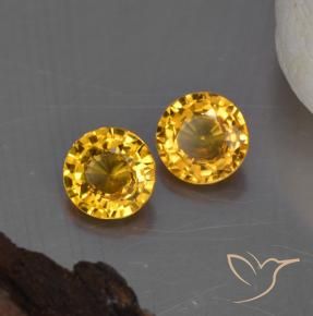 Pedras preciosas de Safira Laranja Dourada natural de 1.07 ct, Redondo, VVS