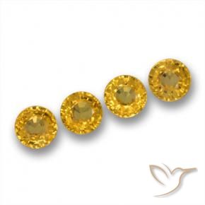 Pedras preciosas de Safira Dourado Escuro natural de 2.23 ct, Redondo, VVS-VS