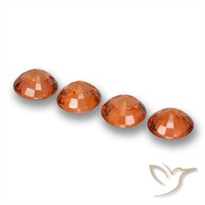 Pedras preciosas de Safira laranja avermelhado natural de 2.37 ct, Redondo, VVS-VS