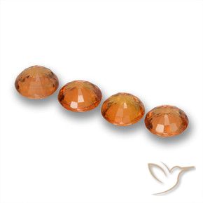 Pedras preciosas de Safira Laranja brilhante natural de 2.42 ct, Redondo, VVS-VS