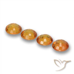 Pedras preciosas de Safira damasco laranja natural de 2.04 ct, Redondo, VS