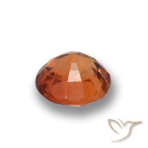 Safira Laranja Médio Natural 0.59ct, Redondo, VVS-VS