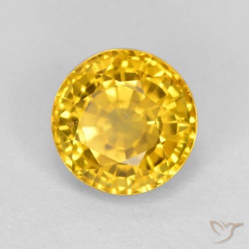 0.75ct Natural Dourado Safira, Redondo, VVS-VS