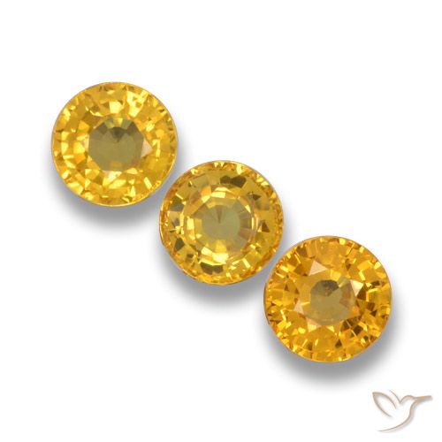 1.69ctw Natural Laranja Dourado Profundo Safira, Redondo, VVS-VS