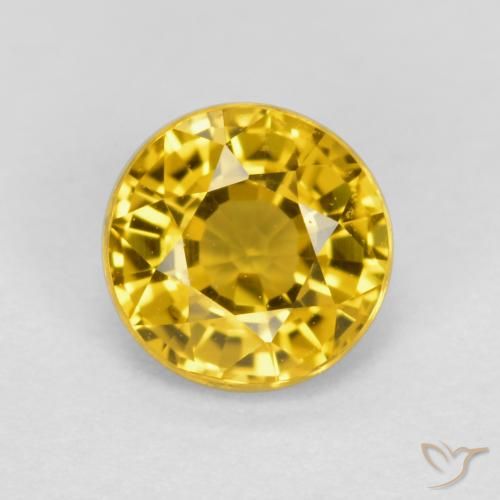 0.69ct Natural Dourado Safira, Redondo, VVS-VS
