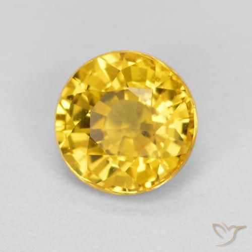 Safira Dourado Natural 0.69ct, Redondo, VVS-VS