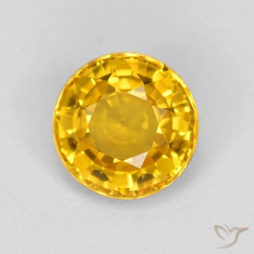 0.65ct Natural Dourado Safira, Redondo, VVS-VS