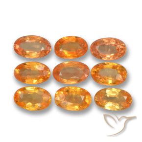 Pedras preciosas de Safira Laranja brilhante natural de 2.70 ct, oval, VS