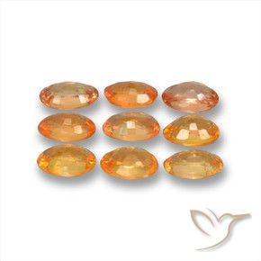 Pedras preciosas de Safira Laranja brilhante natural de 2.70 ct, oval, VS