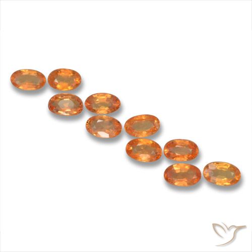 3.45ctw Natural Laranja brilhante Safira, oval, VS