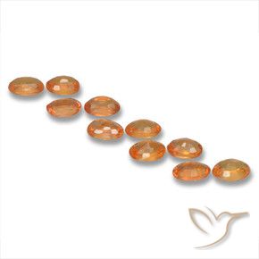 Pedras preciosas de Safira Laranja brilhante natural de 3.45 ct, oval, VS