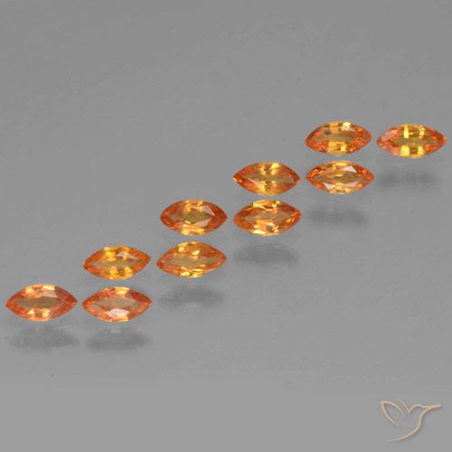1.74ctw Natural Laranja brilhante Safira, Marquesa, VS