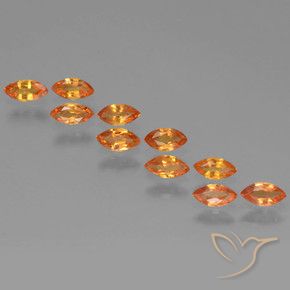 Pedras preciosas de Safira Laranja brilhante natural de 1.74 ct, Marquesa, VS