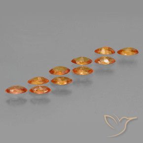 Pedras preciosas de Safira Laranja brilhante natural de 1.74 ct, Marquesa, VS