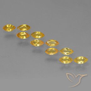 Pedras preciosas de Safira Dourado natural de 1.77 ct, Marquesa, VS