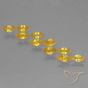 Pedras preciosas de Safira Dourado natural de 1.76 ct, Marquesa, VS