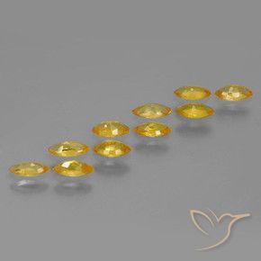Pedras preciosas de Safira Dourado natural de 1.76 ct, Marquesa, VS
