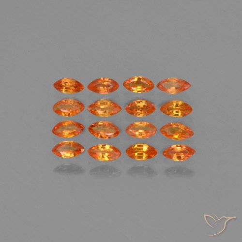 2.50ctw Natural Laranja brilhante Safira, Marquesa, VS