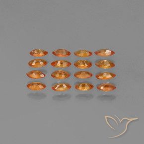 Pedras preciosas de Safira Laranja brilhante natural de 2.50 ct, Marquesa, VS