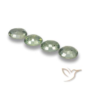 Pedras preciosas de Safira Verde floresta natural de 3.12 ct, oval, VVS-VS