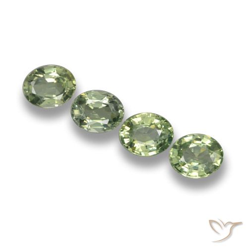2.94ctw Natural Verde Sálvia Safira, oval, VVS-VS