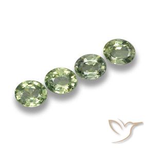 Pedras preciosas de Safira Verde Sálvia natural de 2.94 ct, oval, VVS-VS