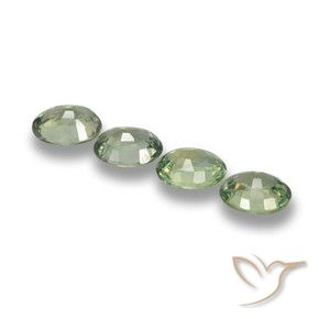 Pedras preciosas de Safira Verde Sálvia natural de 2.94 ct, oval, VVS-VS