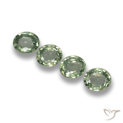 3.02ctw Natural Verde floresta Safira, oval, VVS-VS
