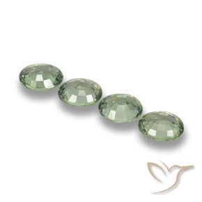 Pedras preciosas de Safira Verde floresta natural de 3.02 ct, oval, VVS-VS