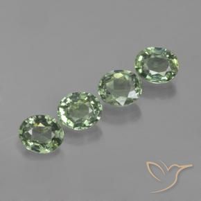 Pedras preciosas de Safira Verde Floresta Claro natural de 3.28 ct, oval, VVS-VS