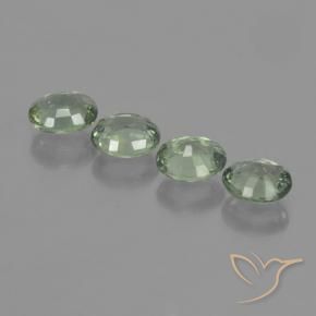 Pedras preciosas de Safira Verde Floresta Claro natural de 3.28 ct, oval, VVS-VS