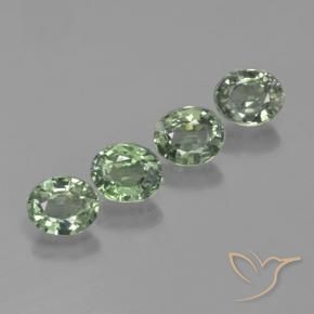 Pedras preciosas de Safira Verde Floresta Claro natural de 3.17 ct, oval, VVS-VS