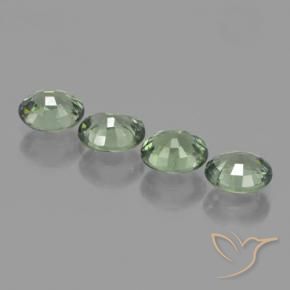 Pedras preciosas de Safira Verde Floresta Claro natural de 3.17 ct, oval, VVS-VS