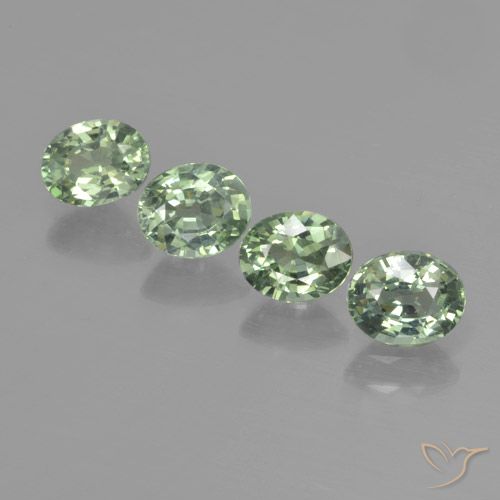 3.03ctw Natural Verde Médio-Claro Safira, oval, VVS-VS
