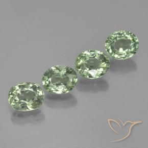 Pedras preciosas de Safira Verde Floresta Claro natural de 3.34 ct, oval, VVS-VS
