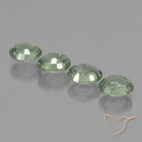 Pedras preciosas de Safira Verde Floresta Claro natural de 3.34 ct, oval, VVS-VS
