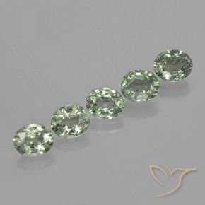 Pedras preciosas de Safira Verde Musgo natural de 4.20 ct, oval, VVS-VS