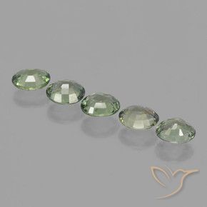 Pedras preciosas de Safira Verde Terroso natural de 3.62 ct, oval, VVS-VS