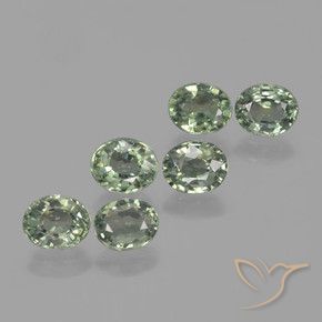Pedras preciosas de Safira Verde Floresta Claro natural de 4.38 ct, oval, VVS-VS