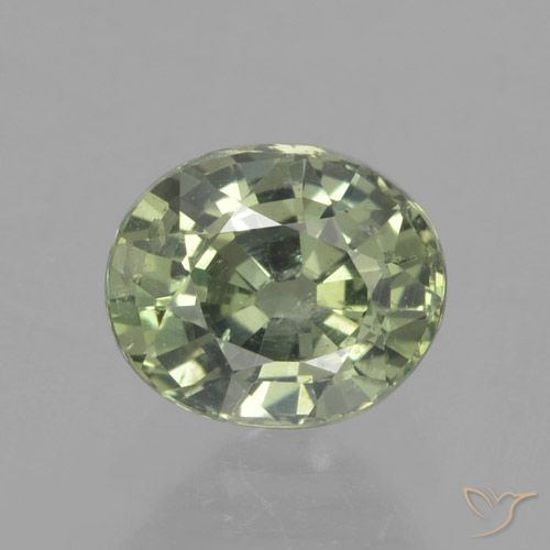 0.91ct Natural Medium Light Green Safira, oval, VS