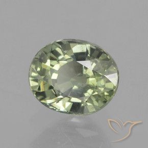 Safira Medium Light Green Natural 0.91ct, oval, VS