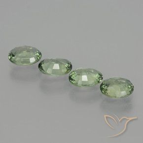 Pedras preciosas de Safira Luz verde natural de 2.80 ct, oval, VVS-VS