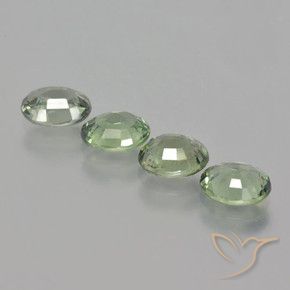 Pedras preciosas de Safira Verde Terroso natural de 3.37 ct, oval, VVS-VS