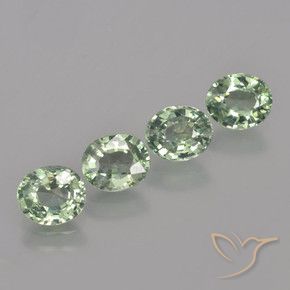 Pedras preciosas de Safira Verde Musgo natural de 3.28 ct, oval, VVS-VS