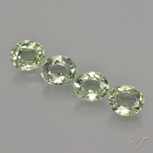 3.30ctw Natural Verde floresta Safira, oval, VVS-VS