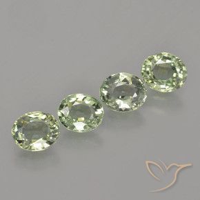 Pedras preciosas de Safira Verde floresta natural de 3.30 ct, oval, VVS-VS