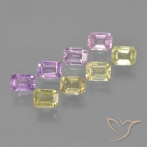Pedras preciosas de Safira Multicolorido natural de 2.20 ct, Corte Octógono / Esmeralda, VS