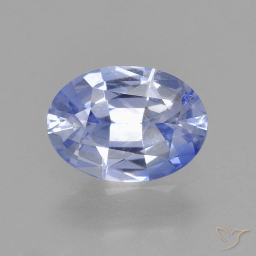 Safira azul natural 0,86ct, corte oval, VS
