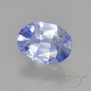 Safira azul natural 0,86ct, corte oval, VS